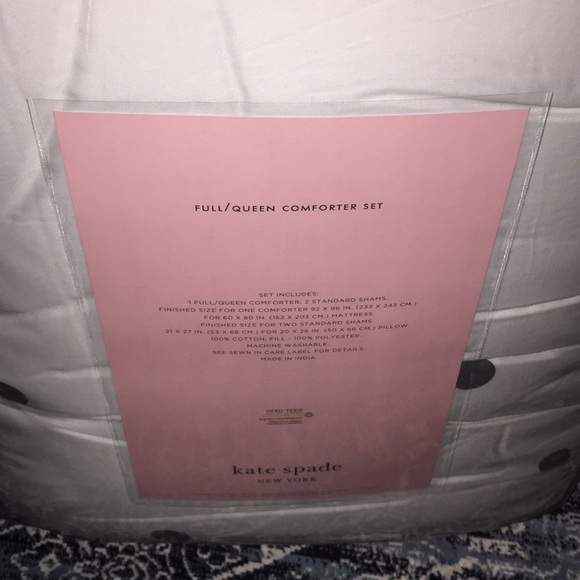 Kate spade grey polka dot full queen comforter set - Picture 6 of 6